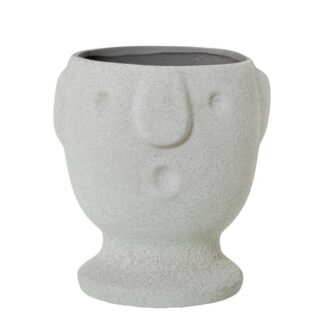 Macetero Cerámica Rostro Beige Arena Ø17x20cm