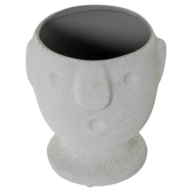 Macetero Cerámica Rostro Beige Arena Ø17x20cm - Image 2