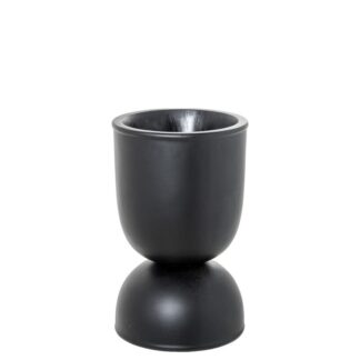 Macetero Resina 59cm Negro Ø37x59cm Hueco:ø14/ø31x28cm