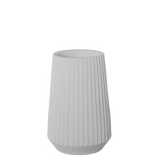Macetero Resina Blanco Granulado Ø40x60cm Hueco:ø11/ø26x23cm