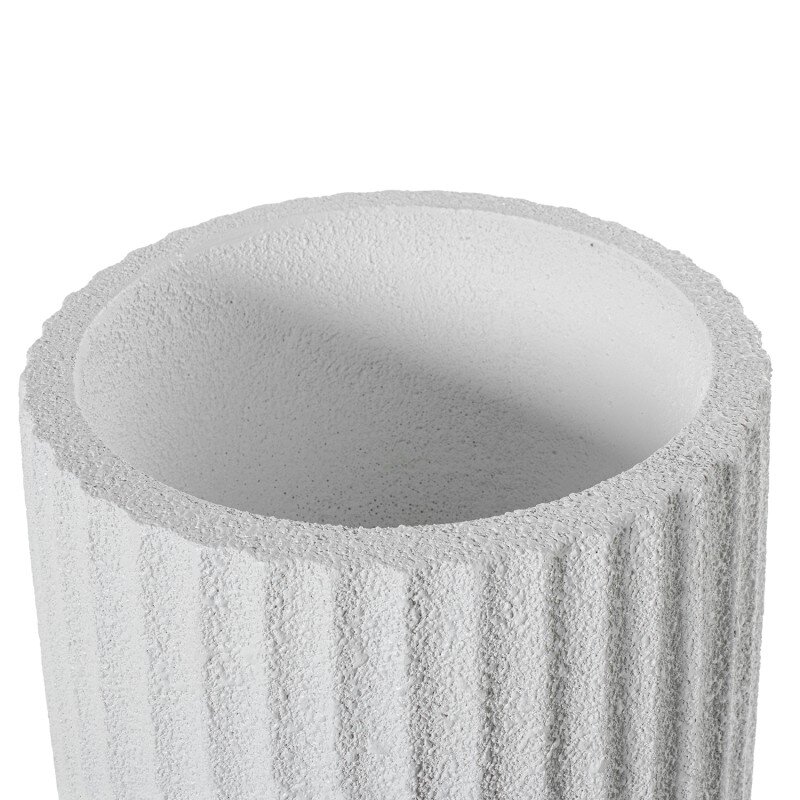 Macetero Resina Blanco Granulado Ø40x60cm Hueco:ø11/ø26x23cm - Image 2
