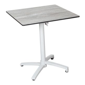 Mesa Aux.exterior Plegable Aluminio Sobre Hpl +74716 70x70x72,5cm Requiere Montaje