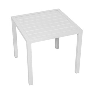Mesa Auxiliar Aluminio Blanco 45x45x45cm