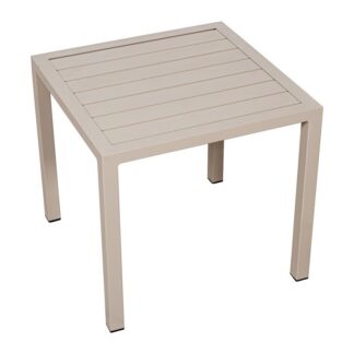 Mesa Auxiliar Aluminio Crema 45x45x45cm