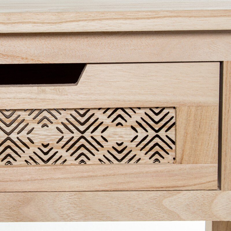 Mesa De Entrada C/2 Cajones Madera Natural 110x30x81cm, Dm+paulownia - Image 7