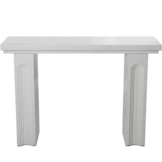 Mesa Entrada Madera Blanco 120x40x82cm Alt.patas: 75cm