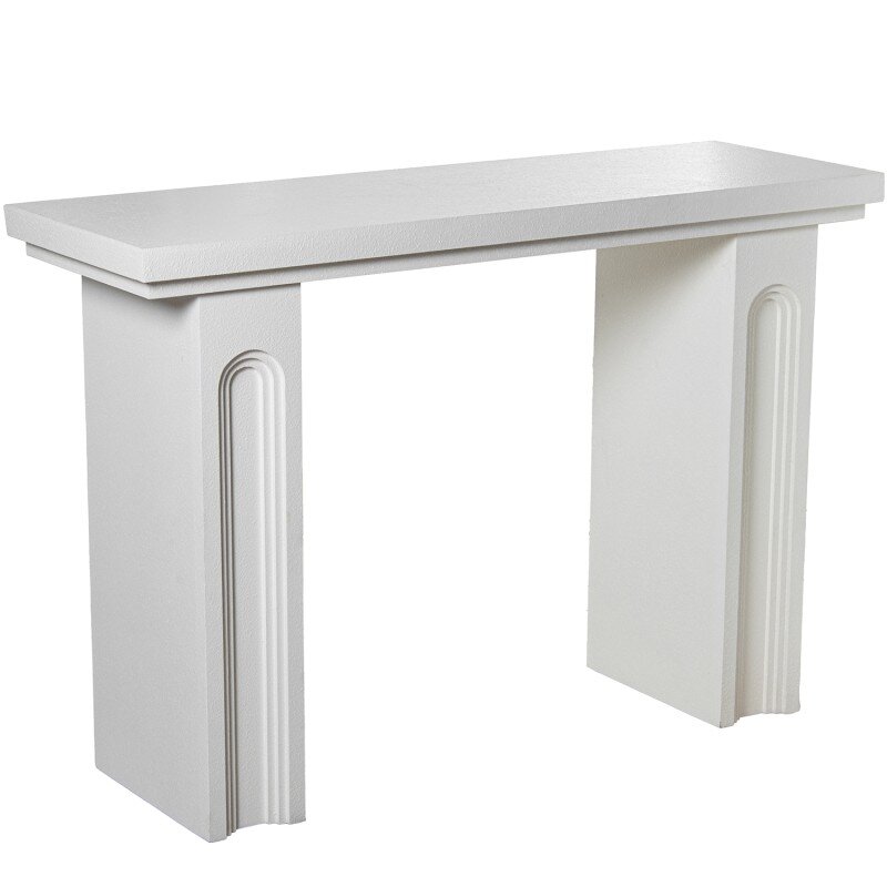 Mesa Entrada Madera Blanco 120x40x82cm Alt.patas: 75cm - Image 5