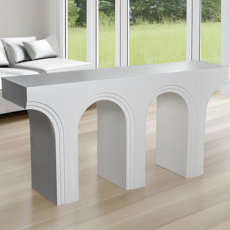 Mesa Entrada Madera Blanco 160x40x80cm - Image 2