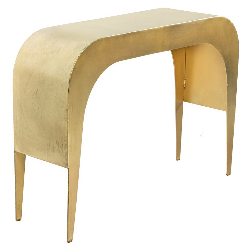 Mesa Entrada Metal Dorado 107x30x76cm - Image 2