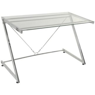 Mesa Escritorio Metal/cristal8mm 124x60x76cm