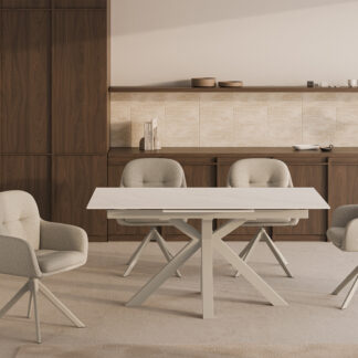 Mesa ext. LORI 160 travertino/beige
