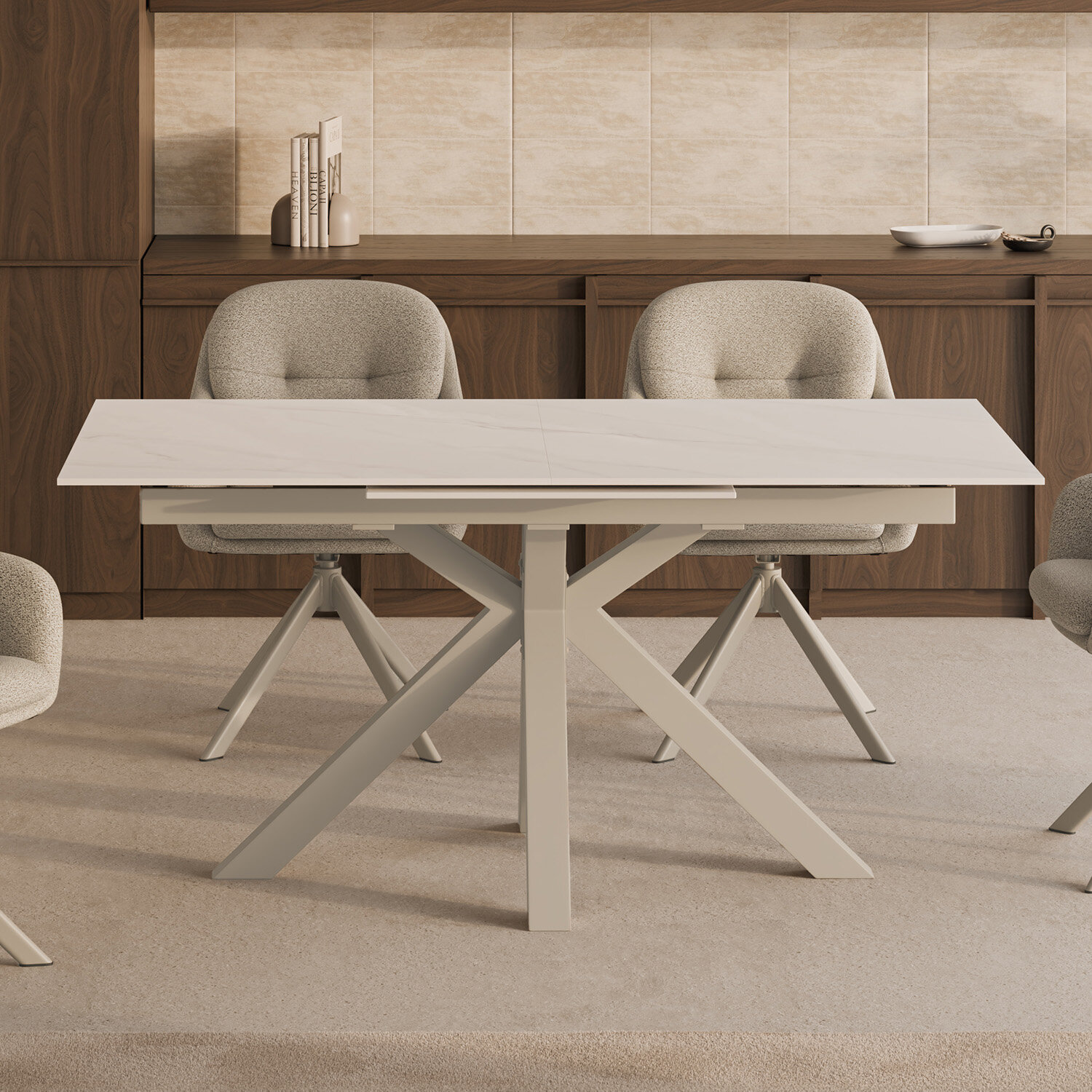 Mesa ext. LORI 160 travertino/beige - Image 2