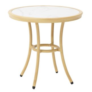 Mesa Exterior Aluminio/cerámica Natural Ø55x60cm Requiere Montaje