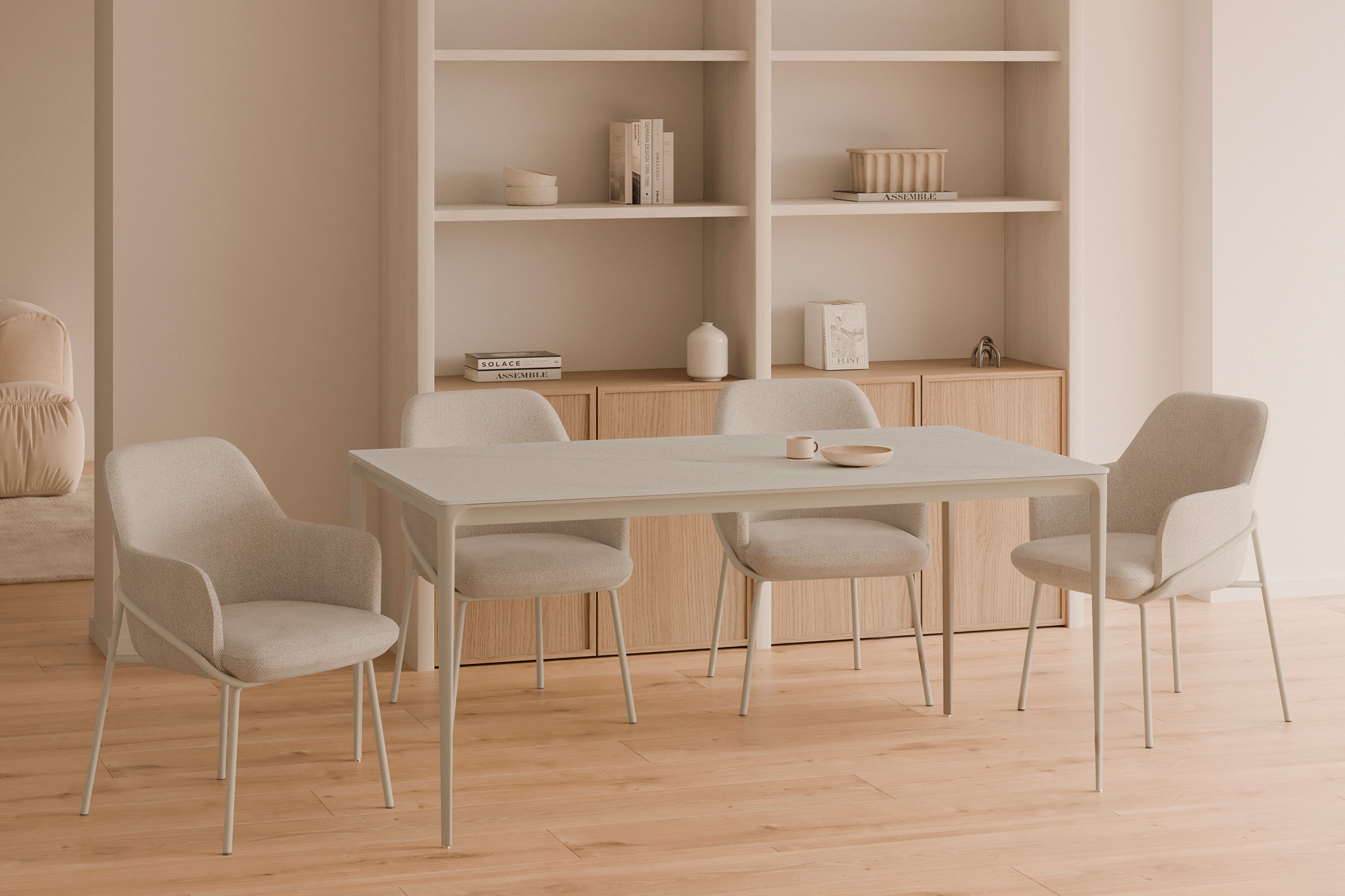 Mesa fija ARYA 140 travertino/beige
