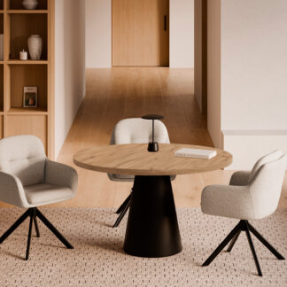 Mesa fija HOLLY 100 roble/negro