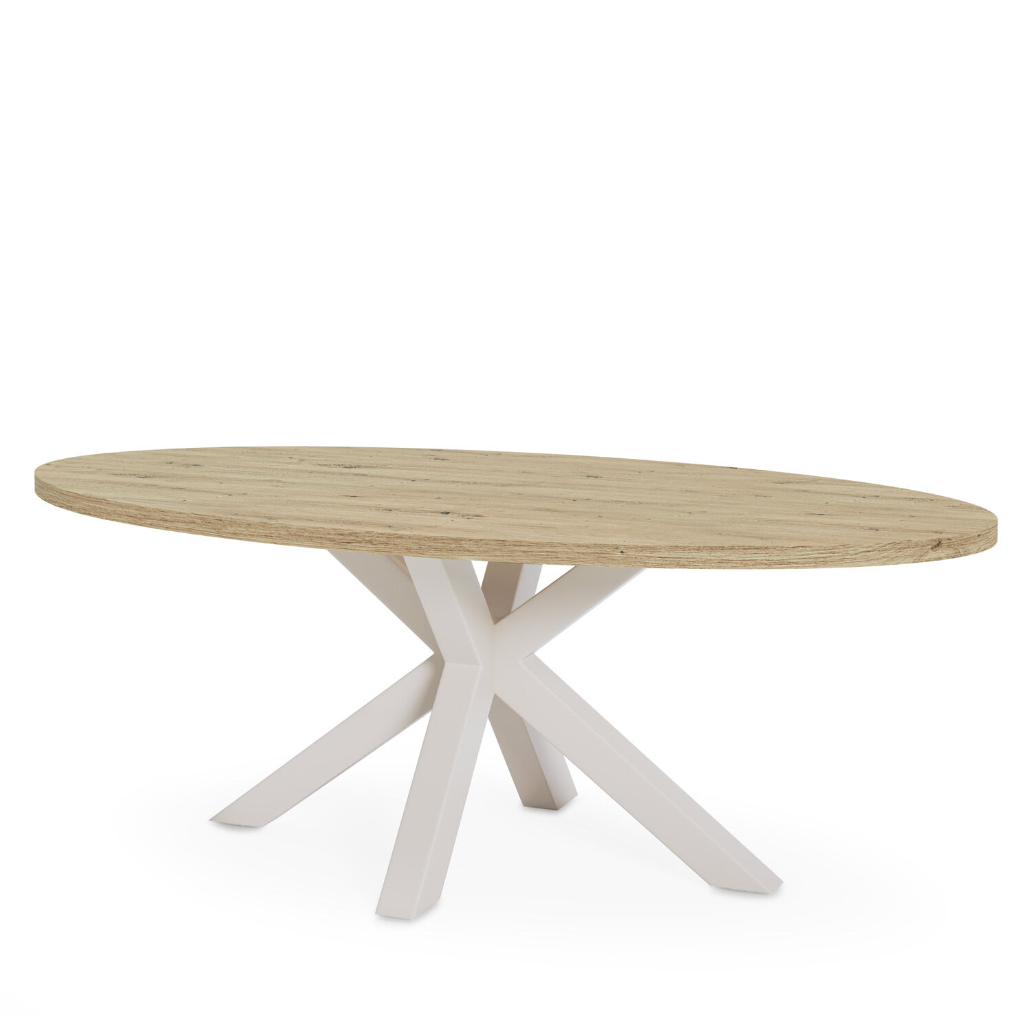 Mesa fija SANDY ovalada roble/beige - Image 3