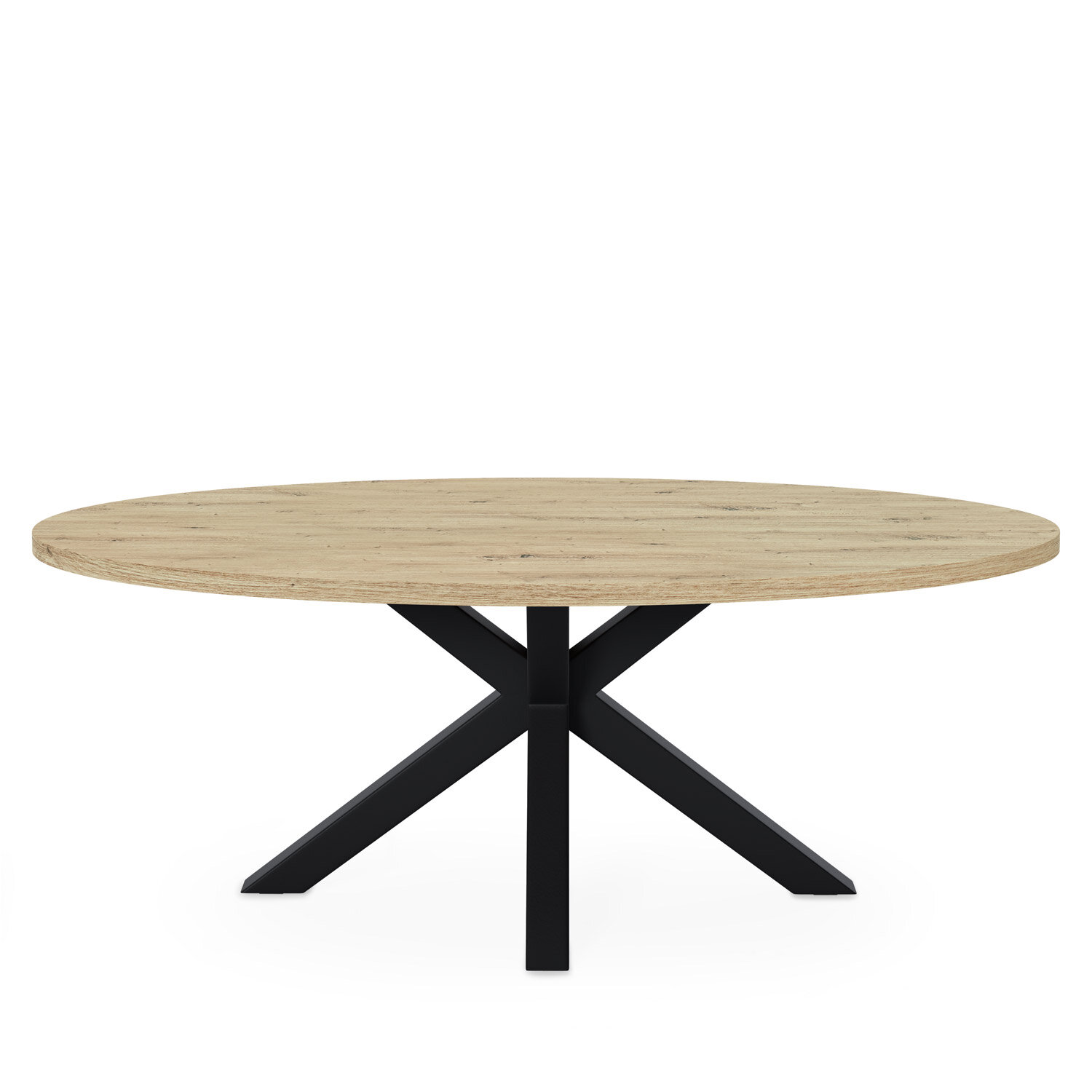 Mesa fija SANDY ovalada roble/negro - Image 4