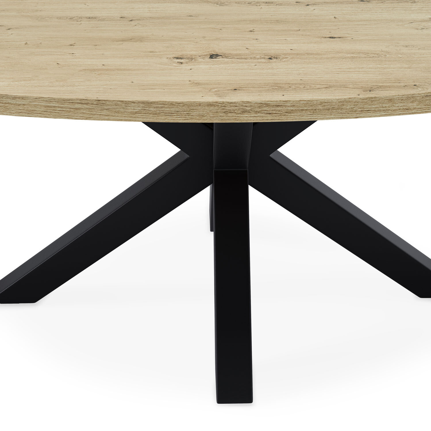 Mesa fija SANDY ovalada roble/negro - Image 6