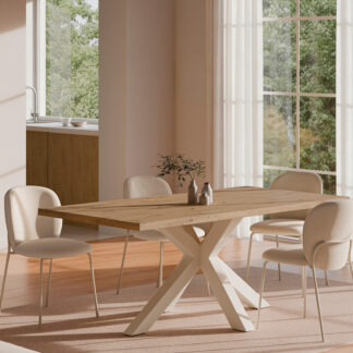 Mesa SANDY rectangular 140 roble/beige