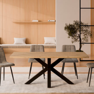 Mesa SANDY rectangular 140 roble/negro