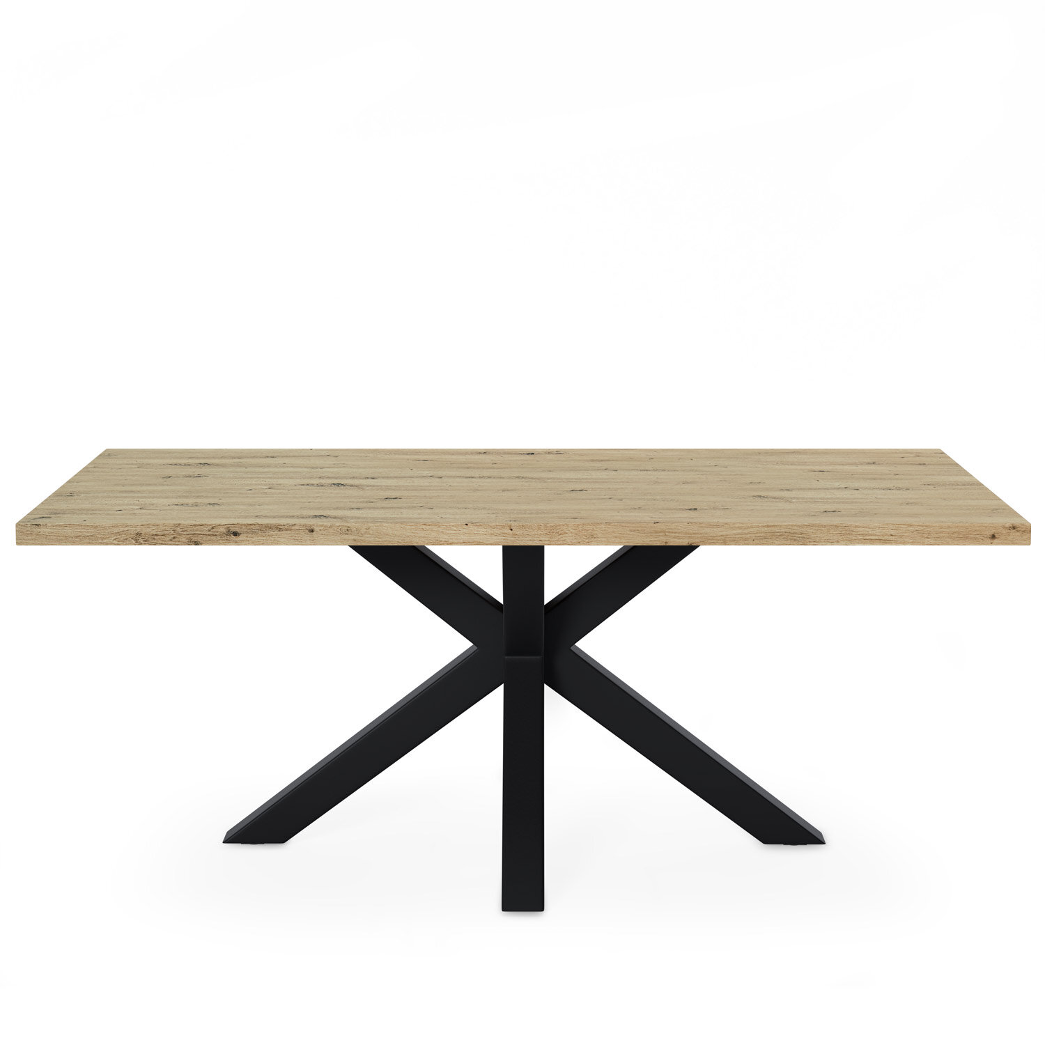 Mesa SANDY rectangular 200 roble/negro - Image 2