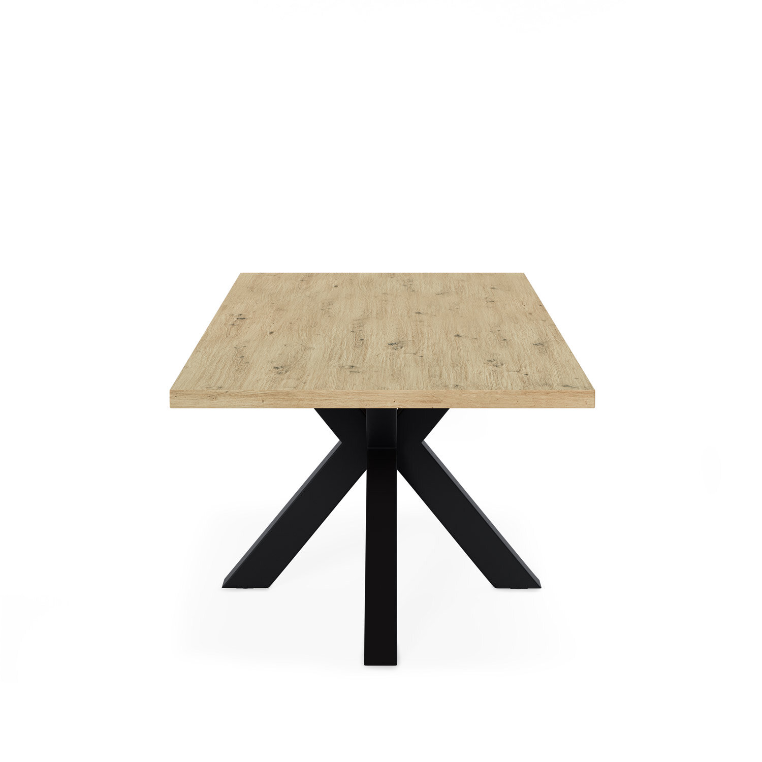Mesa SANDY rectangular 200 roble/negro - Image 3