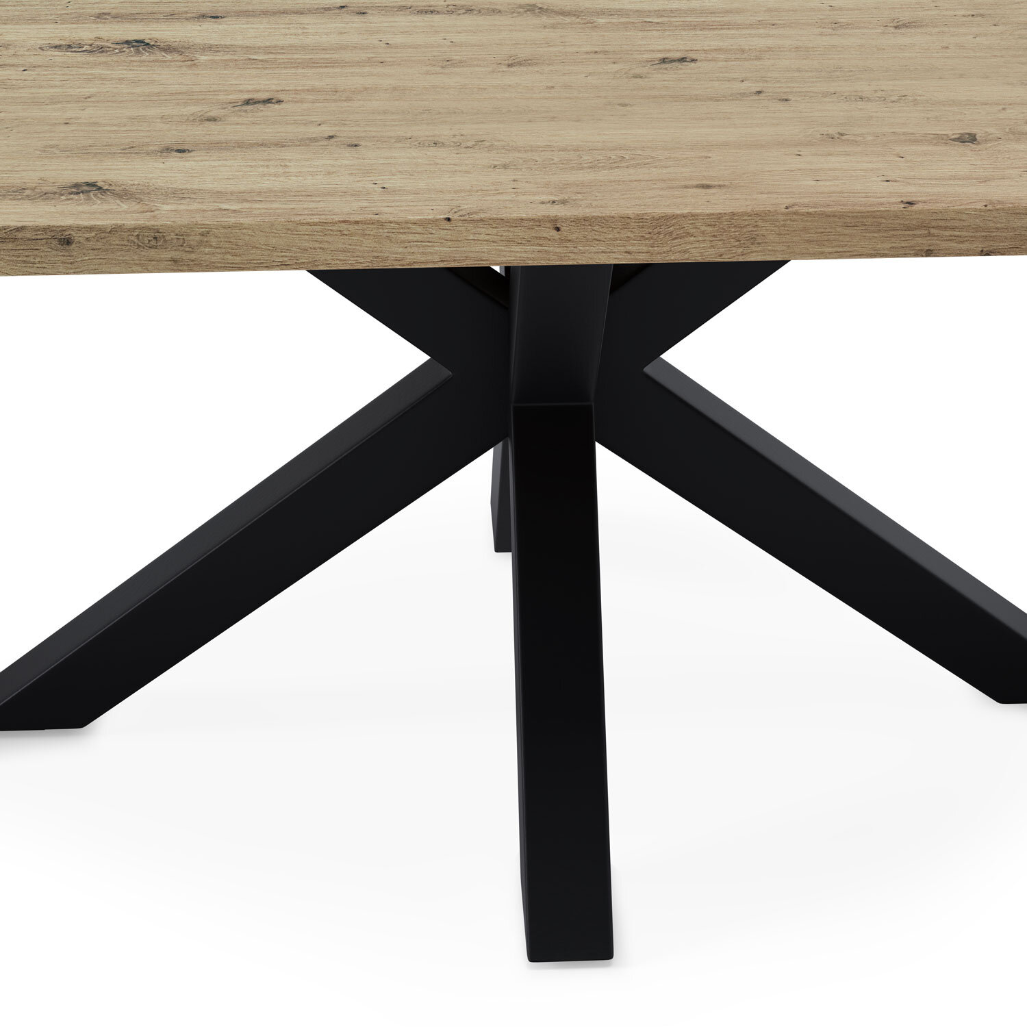 Mesa SANDY rectangular 200 roble/negro - Image 5