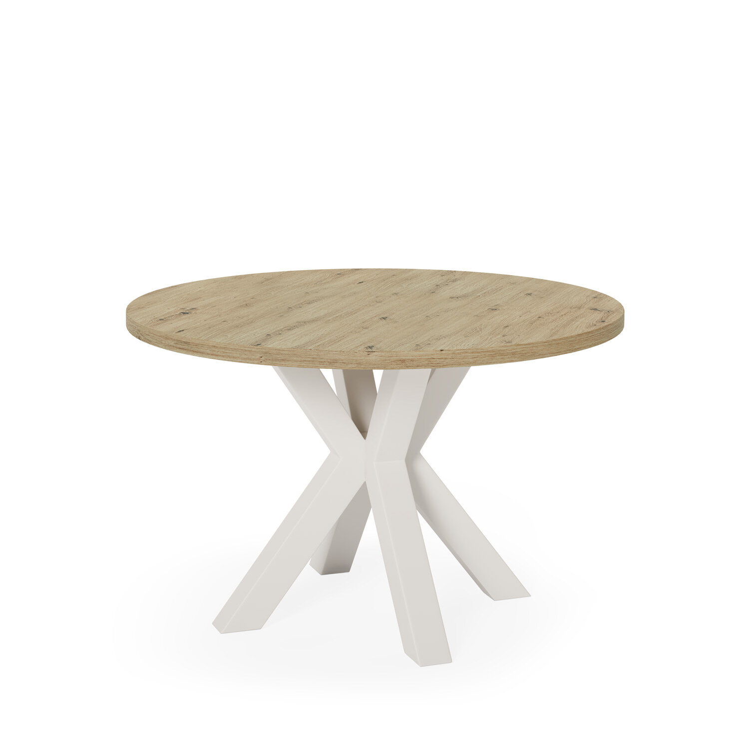Mesa SANDY redonda 100 roble/beige - Image 3
