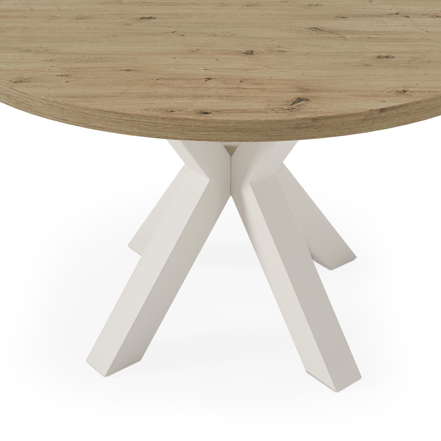 Mesa SANDY redonda 100 roble/beige - Image 6