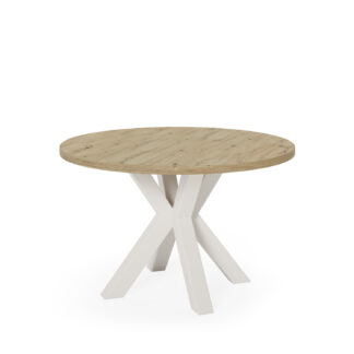 Mesa SANDY redonda 120 roble/beige