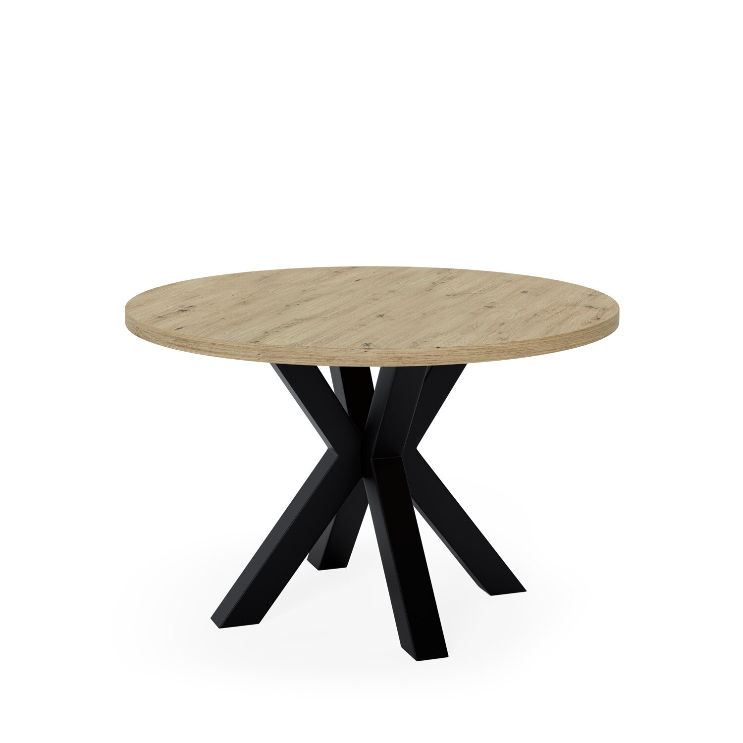Mesa SANDY redonda 120 roble/negro