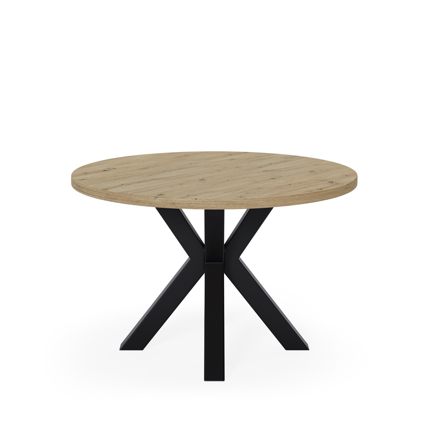 Mesa SANDY redonda 120 roble/negro - Image 2