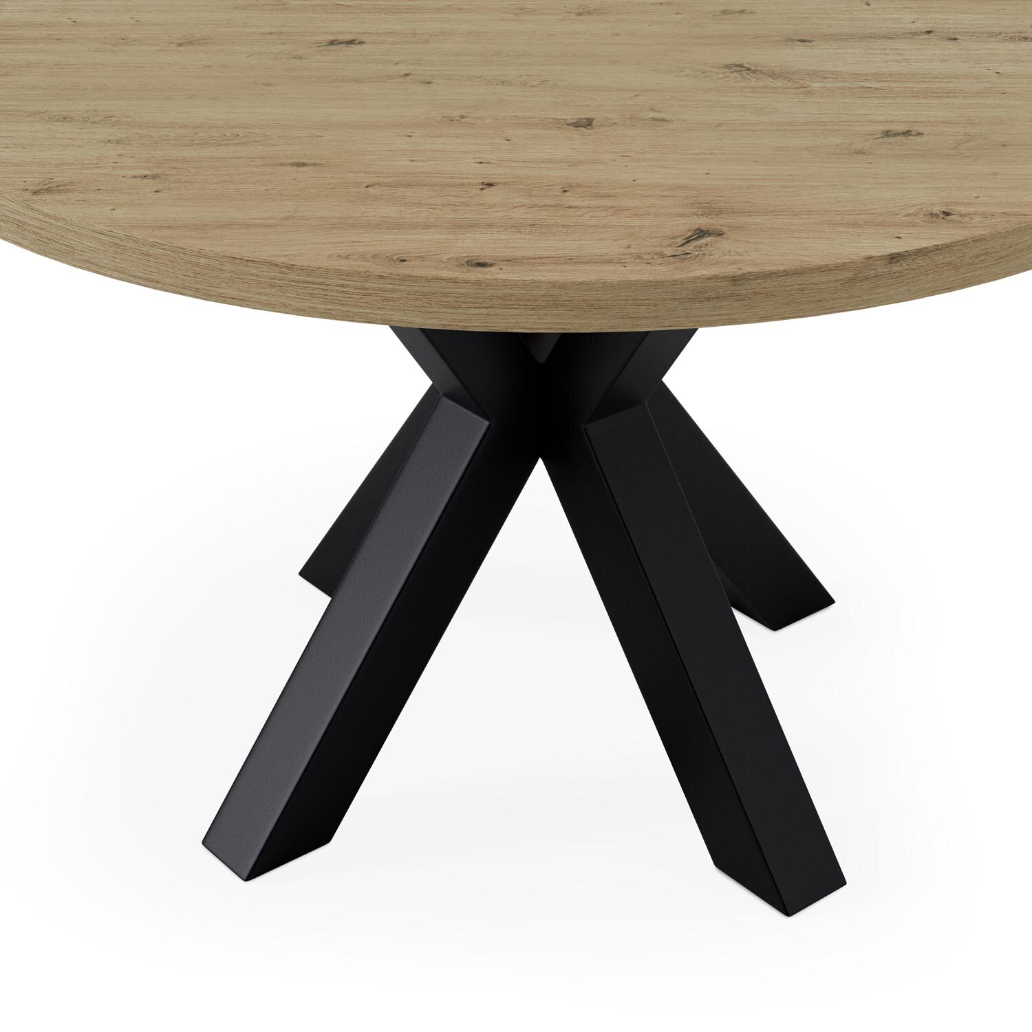 Mesa SANDY redonda 120 roble/negro - Image 4