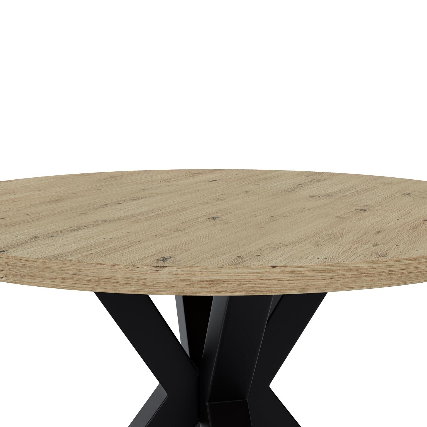 Mesa SANDY redonda 120 roble/negro - Image 5
