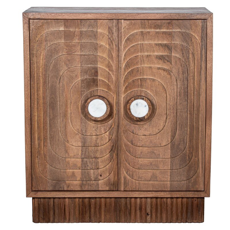 Mueble Entrada Madera Mango 2 Puertas 91x43x106cm