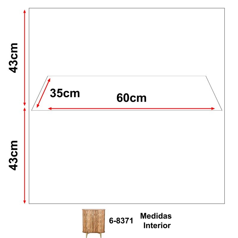Mueble Entrada Madera Mango 2 Puertas Patas Metal Dorado 90x42x110cm - Image 4