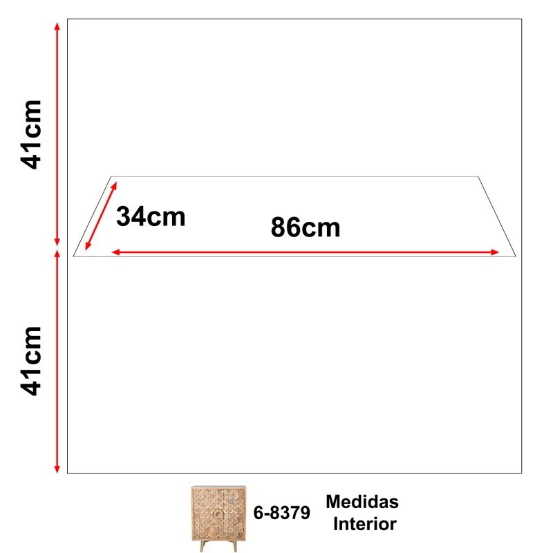 Mueble Entrada Madera Mango 2 Puertas Patas Metal Dorado 90x42x110cm - Image 4