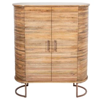 Mueble Entrada Madera Mango 4 Puertas 90x40x110cm