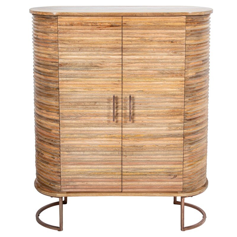 Mueble Entrada Madera Mango 4 Puertas 90x40x110cm