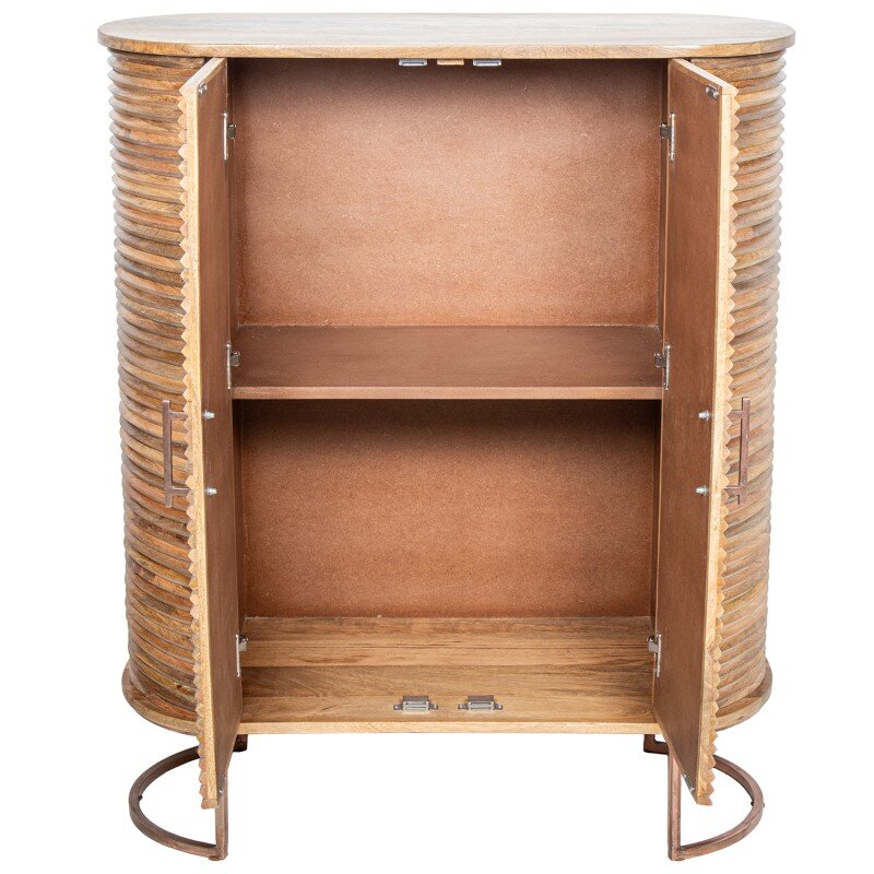 Mueble Entrada Madera Mango 4 Puertas 90x40x110cm - Image 5