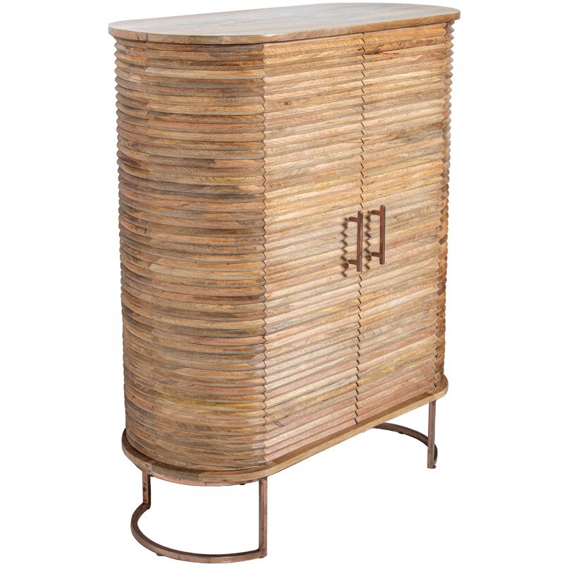 Mueble Entrada Madera Mango 4 Puertas 90x40x110cm - Image 7