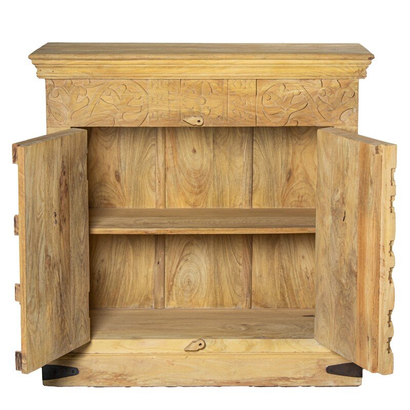 Mueble Entrada Madera Mango Decorada 90x40x90cm - Image 6