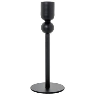Palmatoria Metal Negra Ø8x20cm