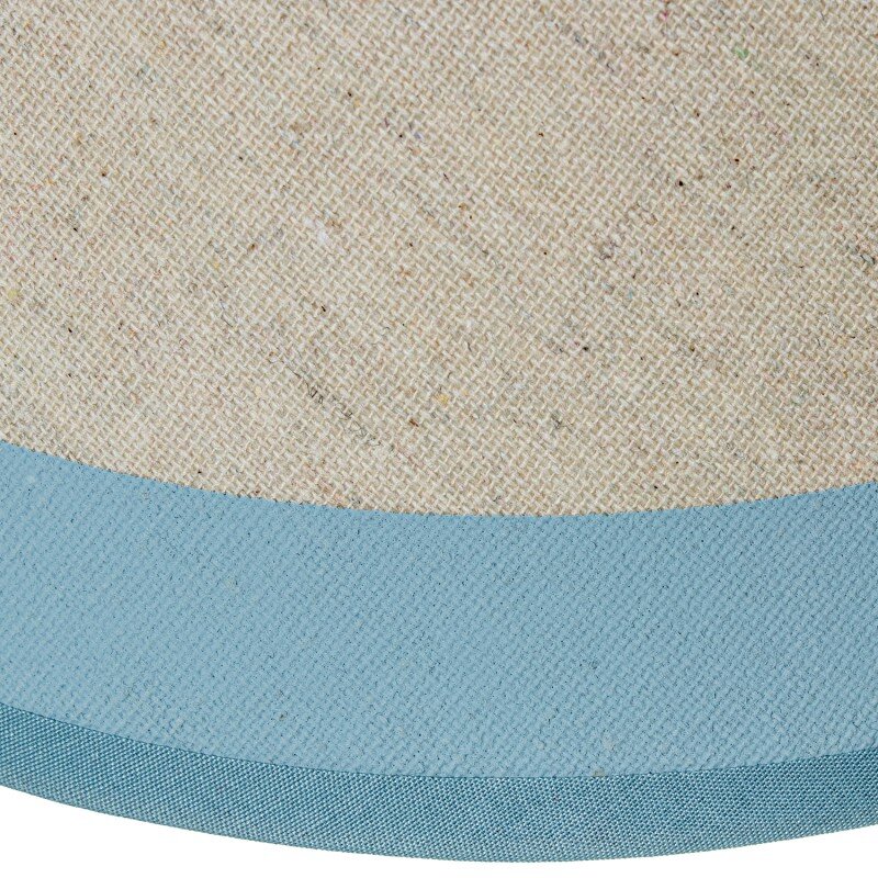 Pantalla Lampara Lino Crudo C/bandas Celestes, Para E14 Ø10/ø25x17cm - Image 5