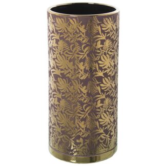 Paragüero Porcelana Rosa/oro Ø22x46cm