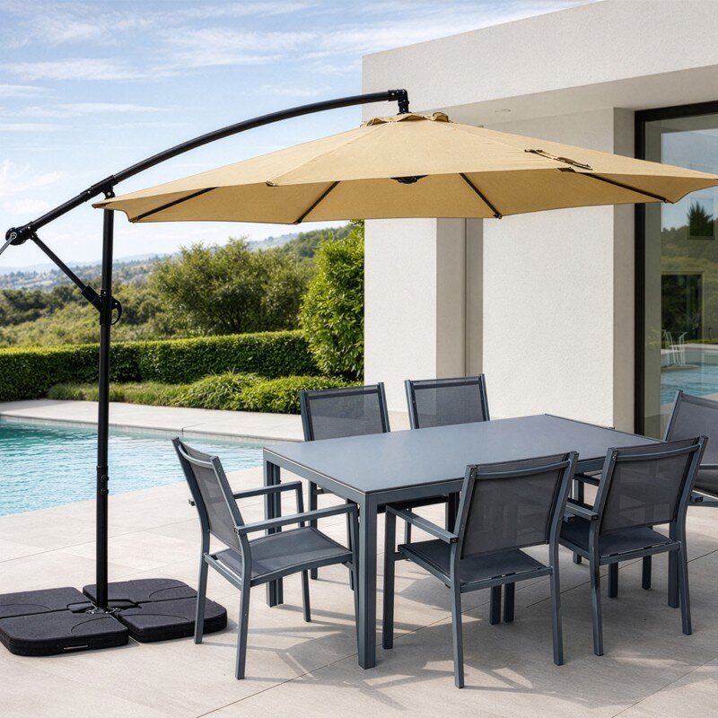 Parasol Acero/ Poliéster, Base Lastre No Incluída Ø2,7m, Tela Poliéster 180g - Image 2