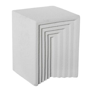 Pedestal Resina Blanco 35x35x44cm