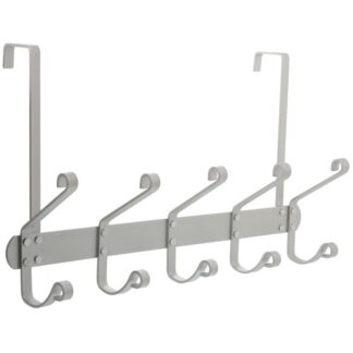Percha Puerta Cromada 5 Ganchos 45x9x25,5cm