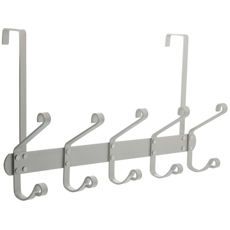 Percha Puerta Cromada 5 Ganchos 45x9x25,5cm