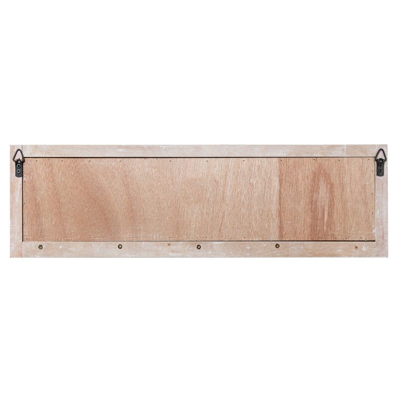 Perchero Pared Madera/ratán C/5 Ganchos Metal Dorado 60x4x17cm - Image 4